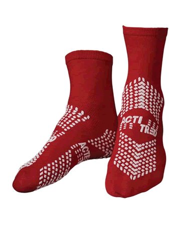 Medical Action Acti-Tred Slippers Slipper Socks Dbl Side Treaduniversal Red 48Pr/Cs -99949R