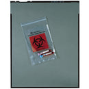 COLLECTION BAG, 6" X 9", ZIP CLOSURE, ECONOMY, BIOHAZARD BLACK/ RED PRINT, 1000/CS, SOLD AS CASE MEDEGEN 10000958