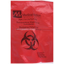 BIOHAZARD WASTE BAG, 8" X 12", RED/ BLACK, 2 MIL, 1-1 GAL, 400 RL/CS, SOLD AS CASE MEDEGEN 10000958