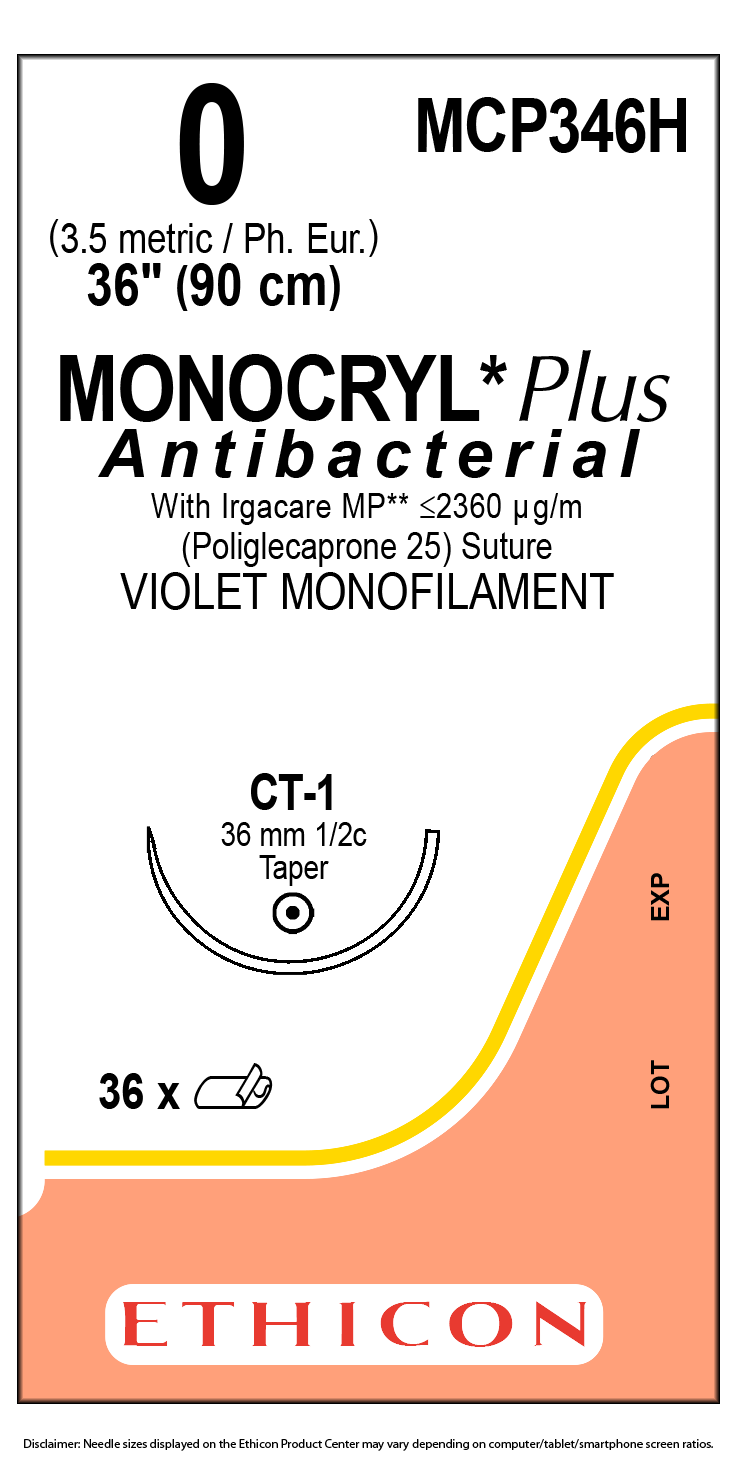 ETHICON MONOCRYL™ PLUS SUTURES, SOLD AS BOX ETHICON 243