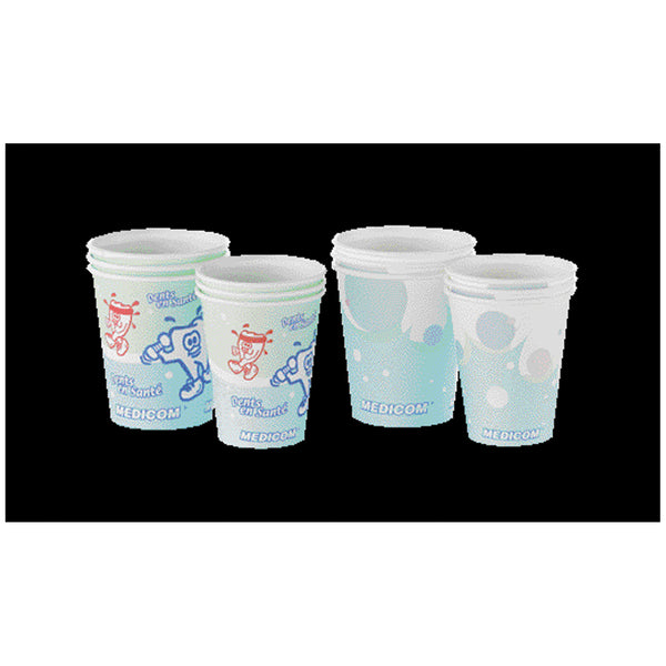PAPER CUP, 4 OZ, HEALTHY TEETH DESIGN, 100/SLV, 10SLV/CS, SOLD AS CASE MEDICOM, 10000404