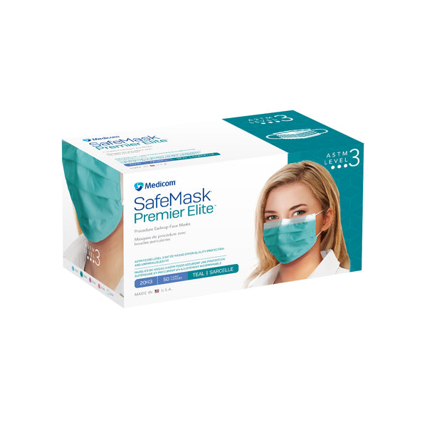 EARLOOP MASK, ASTM LEVEL 3, LAVENDER, 50/BX, 10 BX/CS, SOLD AS CASE AMD-MEDICOM 10000212