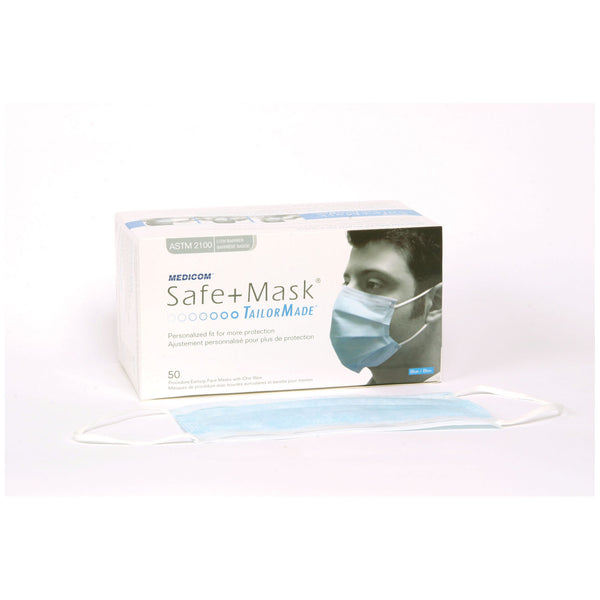 PROCEDURE EARLOOP MASK WITH CHIN WIRE, ASTM LEVEL 1 LOW BARRIER, PINK, 50/BX, 10 BX/CS, SOLD AS CASE MEDICOM, 10000404