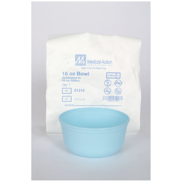 Medegen Utility Bowls Bowl Utility St 1 Pint Flatbottom Turq 75/Cs (4941-02) -01216