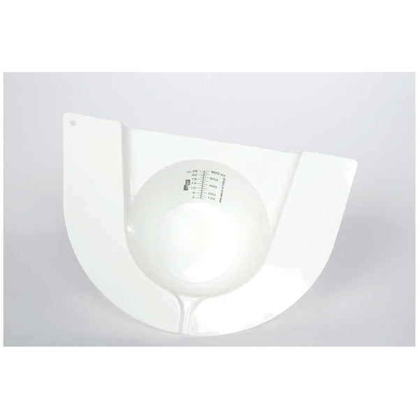COMMODE SPECIMEN COLLECTION CONTAINER WITH SUPPORT RING, GRADUATED, WHITE, 1 QT, 100/CS, SOLD AS CASE MEDEGEN 10000958