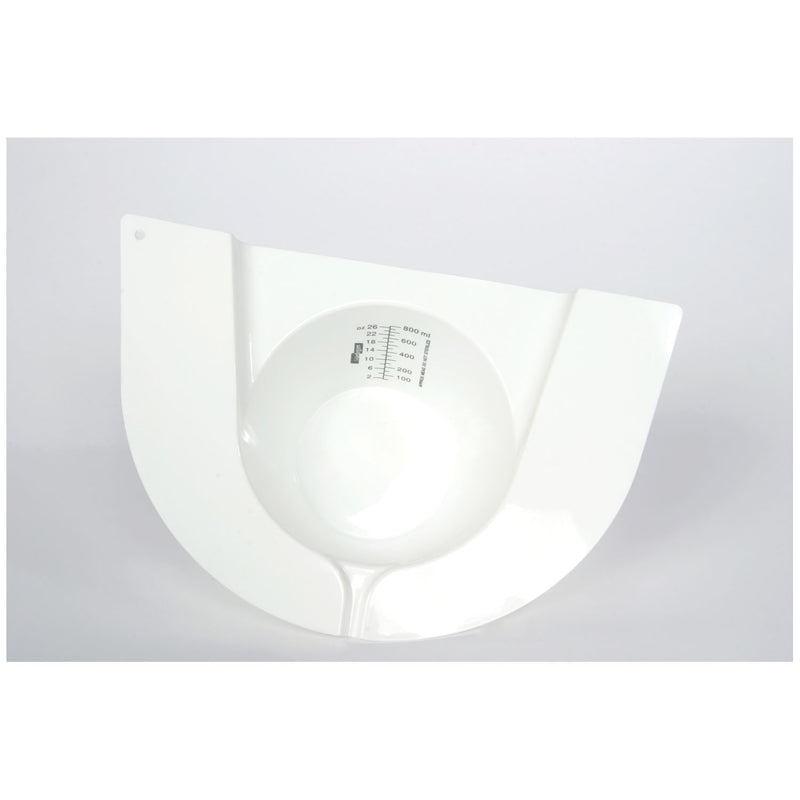 COMMODE SPECIMEN COLLECTION CONTAINER WITH SUPPORT RING, GRADUATED, WHITE, 1 QT, 100/CS, SOLD AS CASE MEDEGEN 10000958
