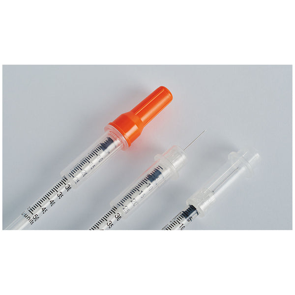 INSULIN SAFETY SYRINGE, 1 ML, 29G X ½", GREEN CODED BOX, 100/BX, SOLD AS BOX MEDIVENA 10001205