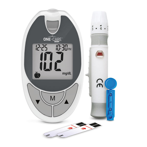 GLUCOSE MONITORING KIT, FOR SELF-TESTING, INCLUDES: METER, LANCING DEVICE, LANCETS, STRIPS, IFU, 1 KT/BX, SOLD AS BOX MEDIVENA 10001205