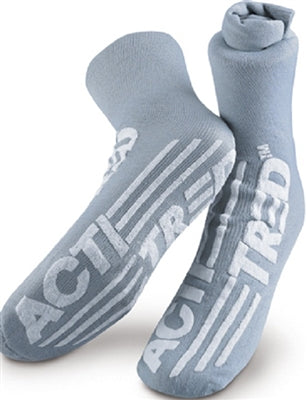 Medical Action Acti-Tred Slippers Slipper Socks Dbl Side Treadtoddler Aqua 48Pr/Cs -99942