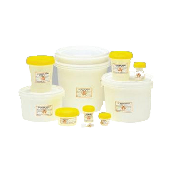 HISTOLOGY BUCKET, 2L, HANDLE & SNAP-ON CAP, FORMALIN WARNING LABEL INCLUDED, 10/BG, 2 BG/CS, SOLD AS CASE MEDEGEN 10000958