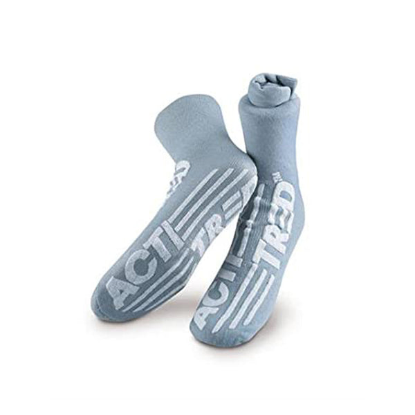 Medical Action Acti-Tred Slippers Slipper Socks Dbl Side Treadmed Red 48Pr/Cs -99944R