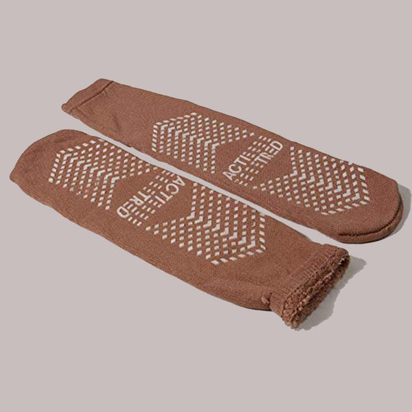 Medical Action Acti-Tred Slippers Slipper Socks Dbl Side Treadmed Yel 48Pr/Cs -99944Y