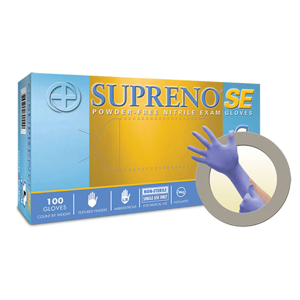 ANSELL MICROFLEX SUPRENO® SE POWDER-FREE NITRILE EXAM GLOVES, SOLD AS CASE ANSELL 202