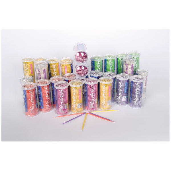FINE SIZE, PINK/ YELLOW, 4 TUBES OF 100 APPLICATORS , 400/PK, SOLD AS PACK MICROBRUSH 10000273