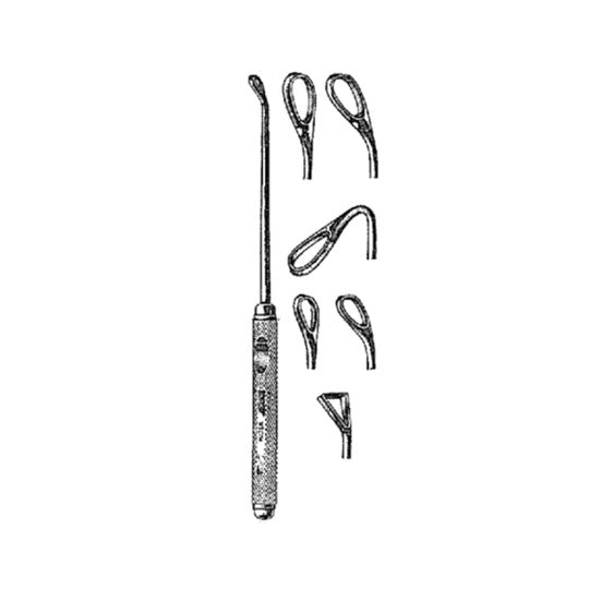 Miltex Coakley Antrum Curettes Antrum Curette, 6_", No 1 Large Size 30¡ Angle -20-332