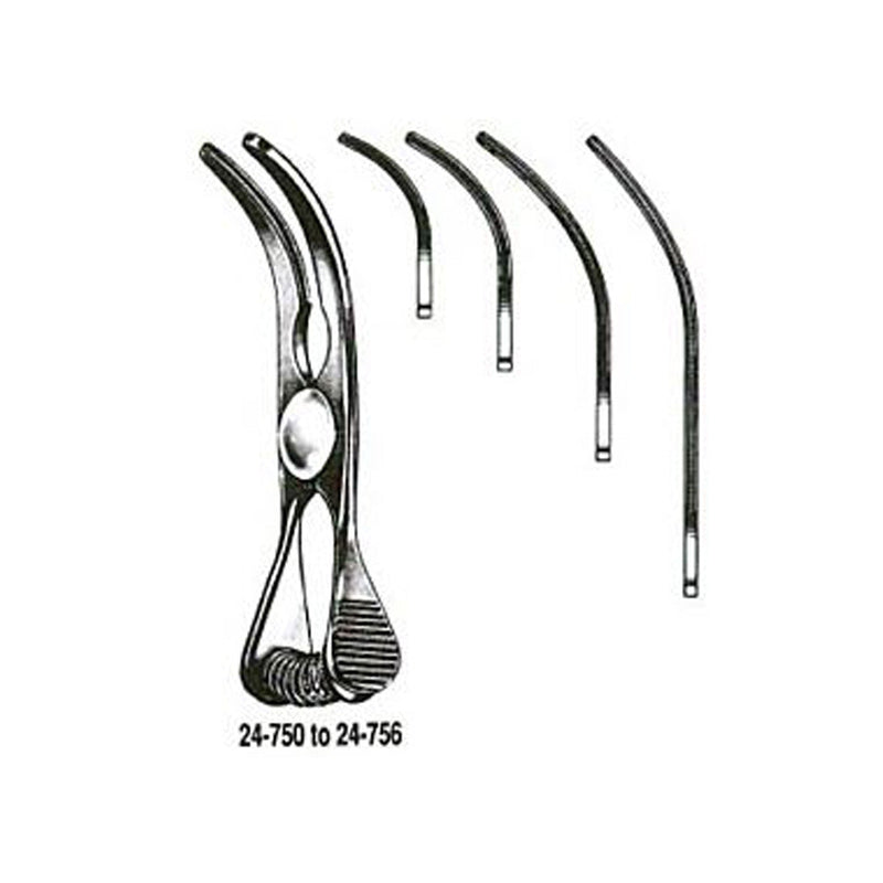 Miltex Glover Bulldog Clamps Bulldog Clamp, 9Cm, Jaws 4Cm, Curved -24-754