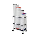 MOBILE STORAGE CART FOR THERAPY REHAB WEIGHT BARS DELUXE CASTERS: 3" TWIN, SOLD AS EACH MJM 10000133