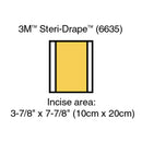 INCISE DRAPE, OVERALL 23" X 23", INCISE 13" X 13", 10/BX, 4 BX/CS, SOLD AS CASE SOLVENTUM 1