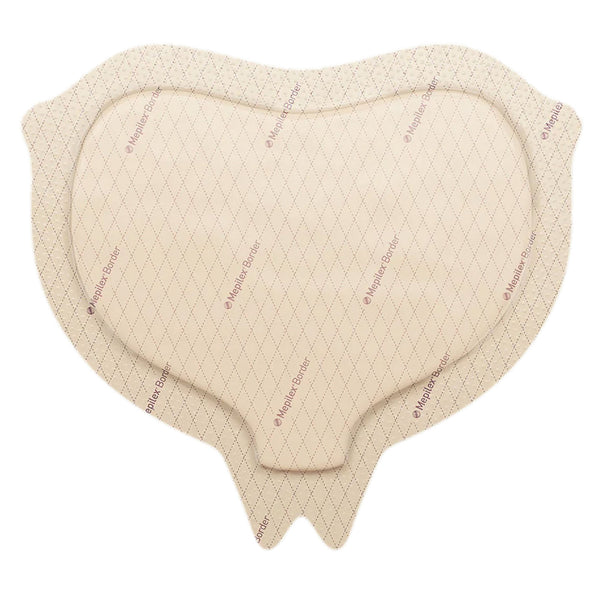 BORDER FOAM SACRUM DRESSING, 6.3” X 7.9” , SELF-ADHERENT SOFT SILICONE, 10/BX, 5BX/CS, SOLD AS CASE MOLNLYCKE 10000261