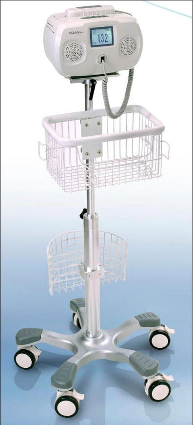 Mdpro (Edanusa) Doppler Stand Rolling W/Bottom Basketfor Sd3 Doppler -MT-503_PLATE_SD3