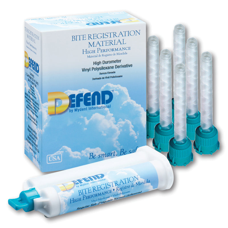 HARD BITE REGISTRATION, FAST SET, UNFLAVORED. 2X50 ML CARTRIDGES + 6 TEAL MIXING TIPS/PK, 20PK/CS, SOLD AS CASE MYDENT 10001014