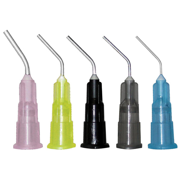 PRE-BENT TIPS, 18 GAUGE , 100/BG, SOLD AS BAG MYDENT 10001014