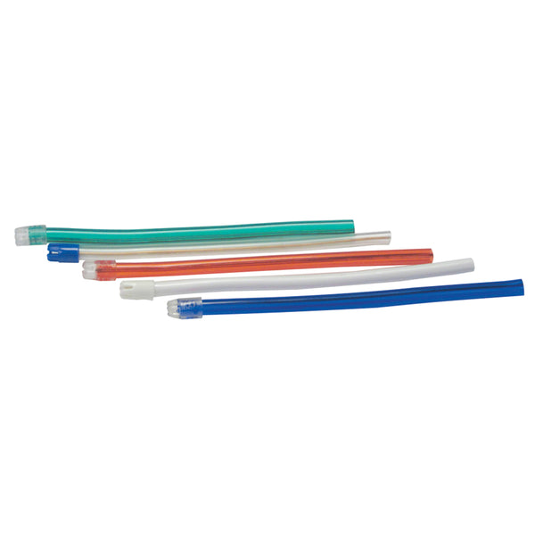 SALIVA EJECTORS, ASSORTED COLORS W/ WHITE TIP, 100/BG, SOLD AS BAG MYDENT 10001014