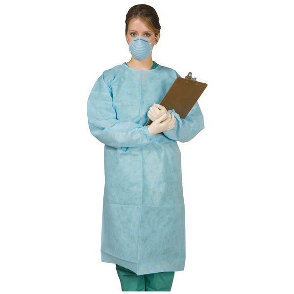 DISPOSABLE TIE-BACK GOWN, BLUE, MEDIUM, 10/BG **TEMPORARILY UNAVAILABLE FOR SALE**, SOLD AS BAG MYDENT 10001014
