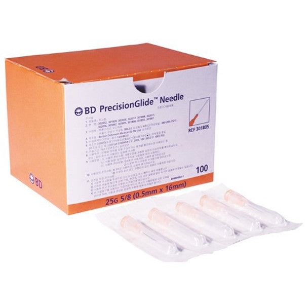 Bd Precisionglide Needles Needle 25Gx5/8 Reg Bevel100/Bx 10Bx/Cs