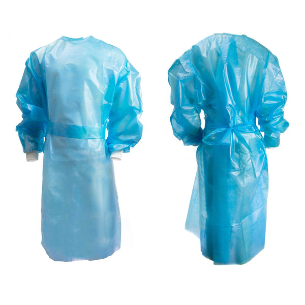 Blickman Chemotherapy Gown Gown Chemo St Poly Coated Smssz Xl Blue 50/Bx (Call) (Drop)