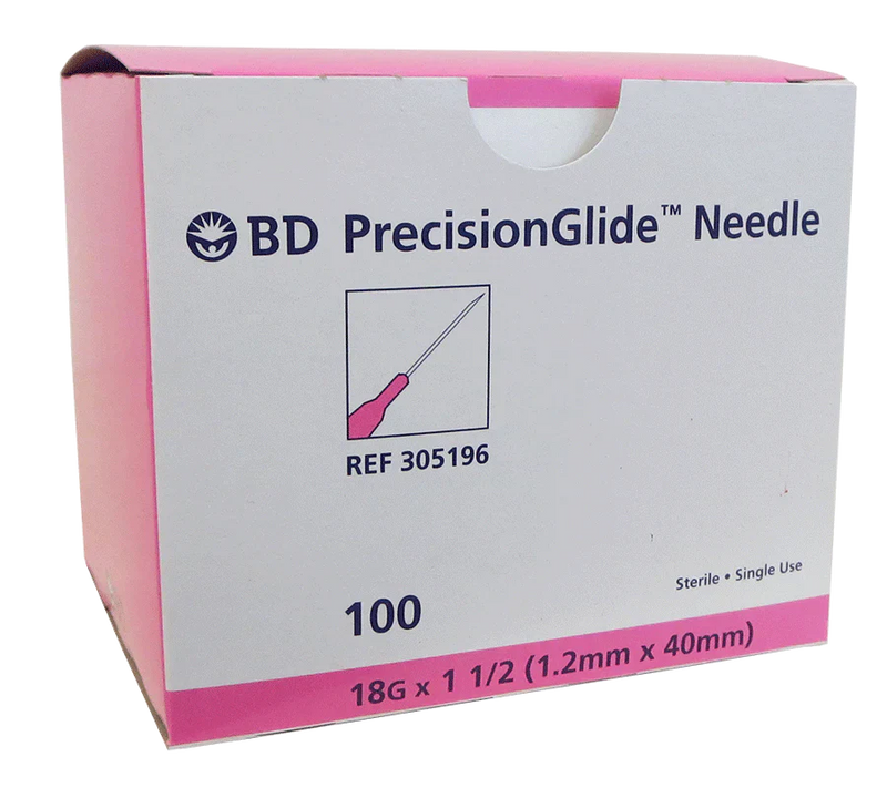 Bd Regular Bevel Needles Needle Bulk 18Gx1 1/2 Bulk5000/Cs