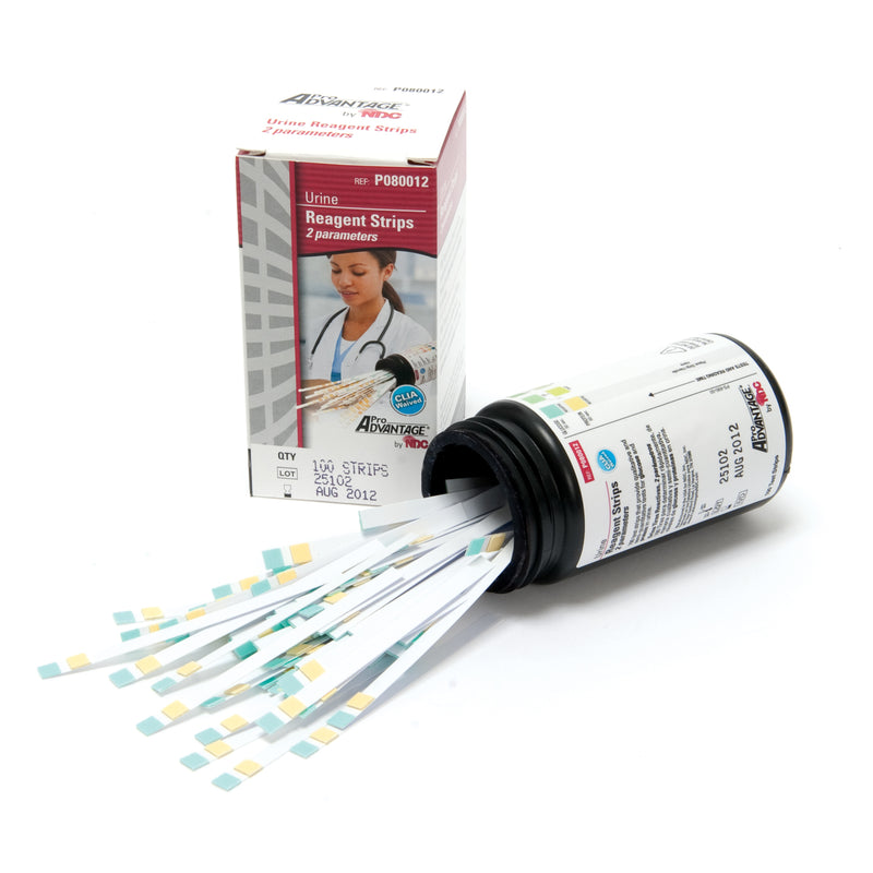 URINE REAGENT STRIPS, 2 PARAMETER, GLUCOSE, PROTEIN, CLIA WAIVED, 100/BTL, SOLD AS EACH  PRO 10000510