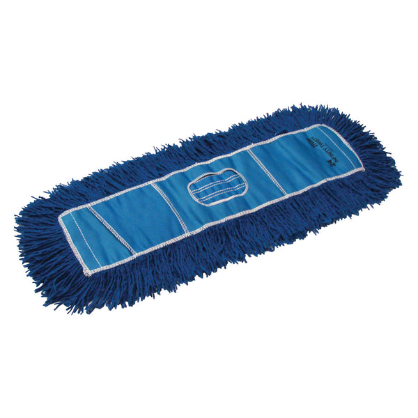 DUST MOP PAD, HD MICROFIBER, FRINGE YARN EDGING, 5" X 24",, SOLD AS EACH PRO 10000510