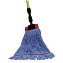 WET MOP, SYNTHETIC BLEND, LOOPED END, BLUE, 5" HEADBAND, SINGLE TAILBAND, MEDIUM, SOLD AS EACH PRO 10000510