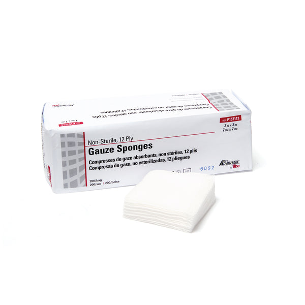 GAUZE SPONGE, 4" X 4", 8-PLY, NON-STERILE, 200/SLEEVE, 20 SLV/CS, SOLD AS CASE PRO 10000510