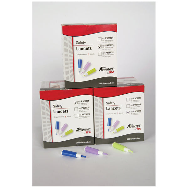 SAFETY LANCET, 28G, MICRO FLOW, 1.2MM DEPTH, GREEN, 200/BX, SOLD AS BOX PRO 10000510
