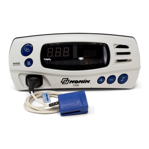 INCLUDES: 8008J INFANT FLEX REUSABLE SPO2 SENSOR , WITH 8008JFW FLEXIWRAPS®, POWER SUPPLY, POWER CORD-US, 7500B BATTERY PACK , 750, SOLD AS EACH NONIN