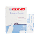 ADHESIVE BANDAGE, BUTTERFLY, ½" X 2 ¾, LARGE, STERILE, 100/BX, 12 BX/CS, SOLD AS CASE DUKAL 10000117