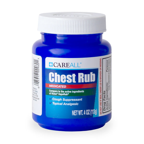 CAREALL® MEDICATED CHEST RUB, 4 OZ JAR, 24/CS, SOLD AS CASE NEW 10000285