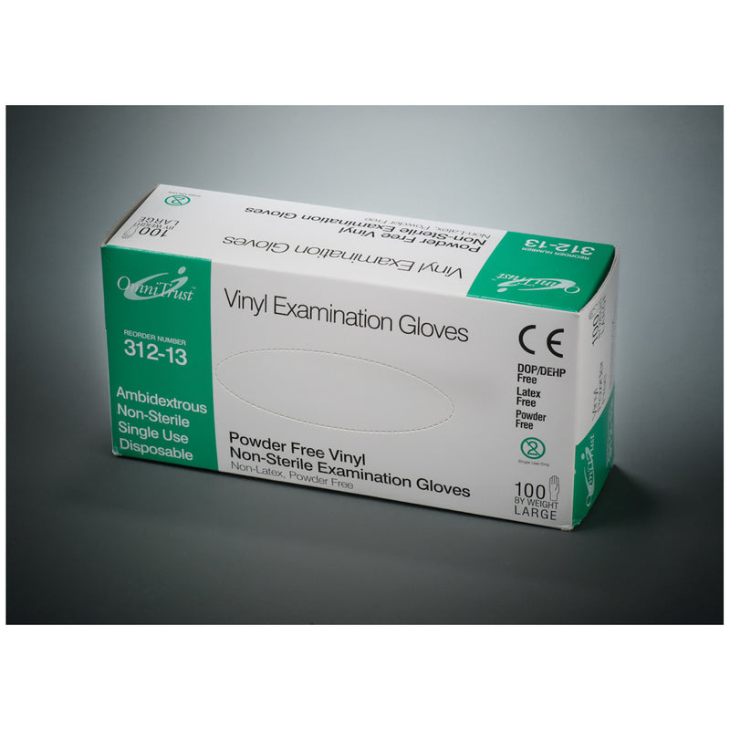 EXAM GLOVE, SYNTHETIC STRETCH, VINYL, SMALL, POWDER FREE , COMFORT FORMULATION, 100/BX, 10 BX/CS, SOLD AS CASE OMNI 10001060