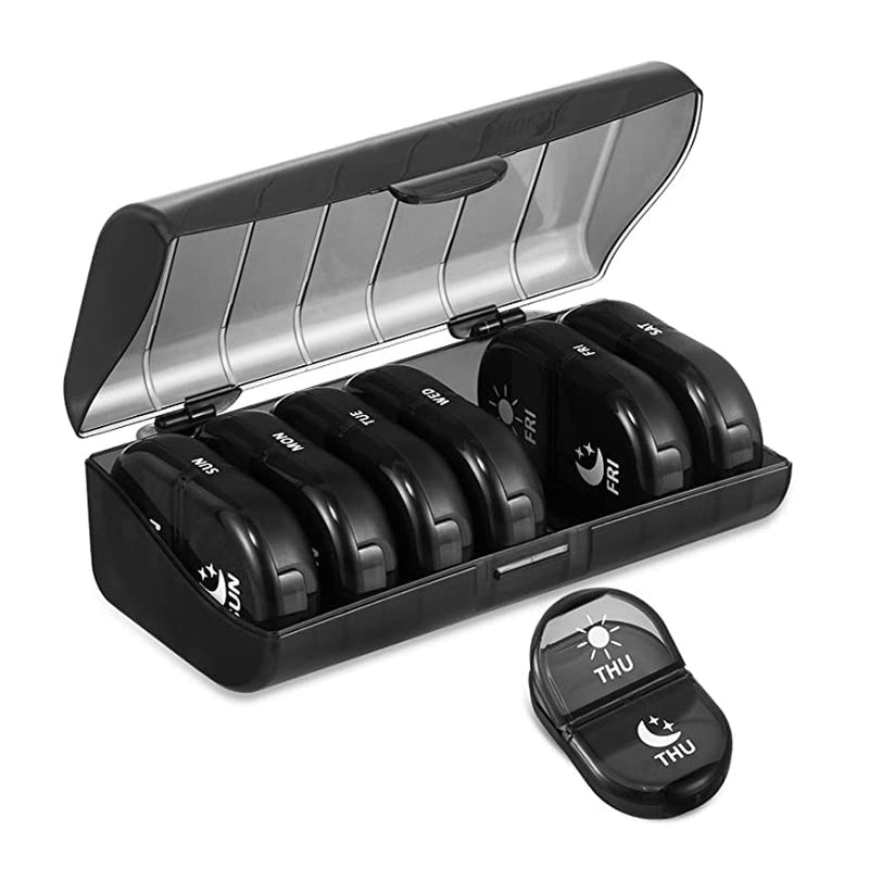 APEX WEEKLY TWICE-A-DAY 7 DAY PILL ORGANIZER, SOLD AS 1/EACH APEX-CAREX 70059L