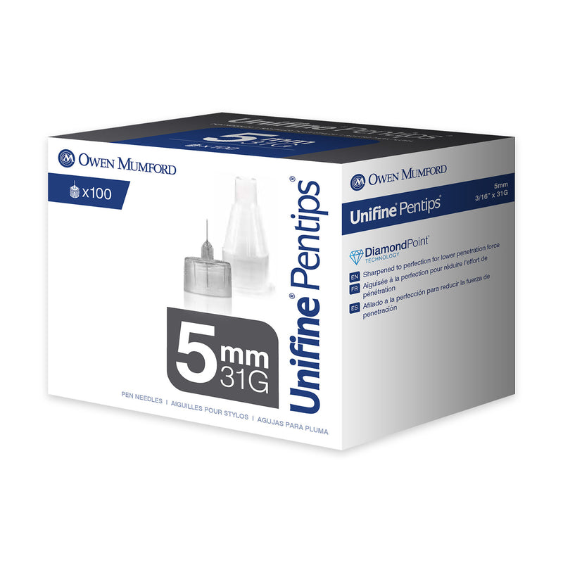 SHORT PEN NEEDLE,PLUS 5MM, 31G, 100/BX, SOLD AS BOX OWEN 290