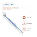 50 Pieces Dental Autoclavable Disposable Mouth Mirror Blue -ORAL32 - Osung USA