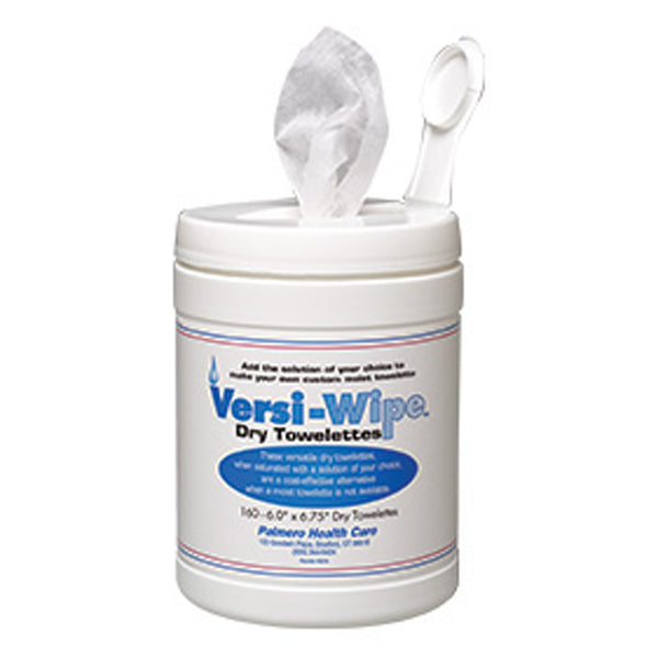 VERSI-WIPE DRY TOWELETTES, 6" X 6-3/4", 160CT/CAN, 12CAN/CS, SOLD AS CASE PALMERO 10001214