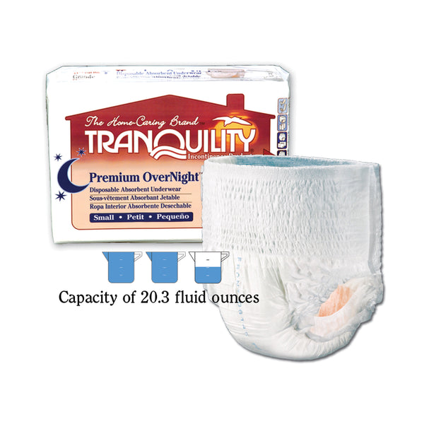 UNDERWEAR, X-LARGE OVERNIGHT DAU, 48"-66", 210-250 LBS, CAPACITY 34.0 FL OZ, 14/PK, 4 PK/CS, SOLD AS CASE PRINCIPLE 10000599