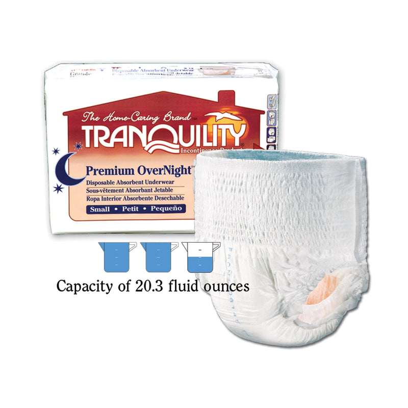 UNDERWEAR, X-LARGE OVERNIGHT DAU, 48"-66", 210-250 LBS, CAPACITY 34.0 FL OZ, 14/PK, 4 PK/CS, SOLD AS CASE PRINCIPLE 10000599