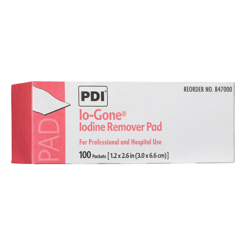 IO-GONE®IODINE REMOVER PAD, 1/PK, 100 PK/BX, 10 BX/CS, SOLD AS CASE PDI 106