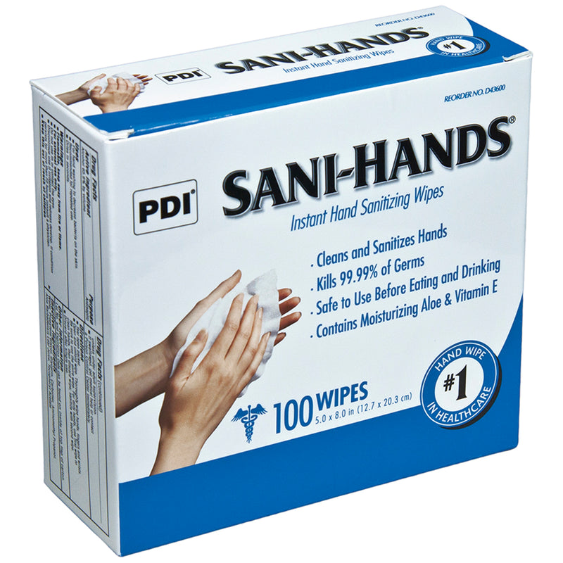 INSTANT HAND SANITIZING WIPE, MEDIUM, 6" X 7½", 135/CAN, 12 CAN/CS, SOLD AS CASE PDI 106