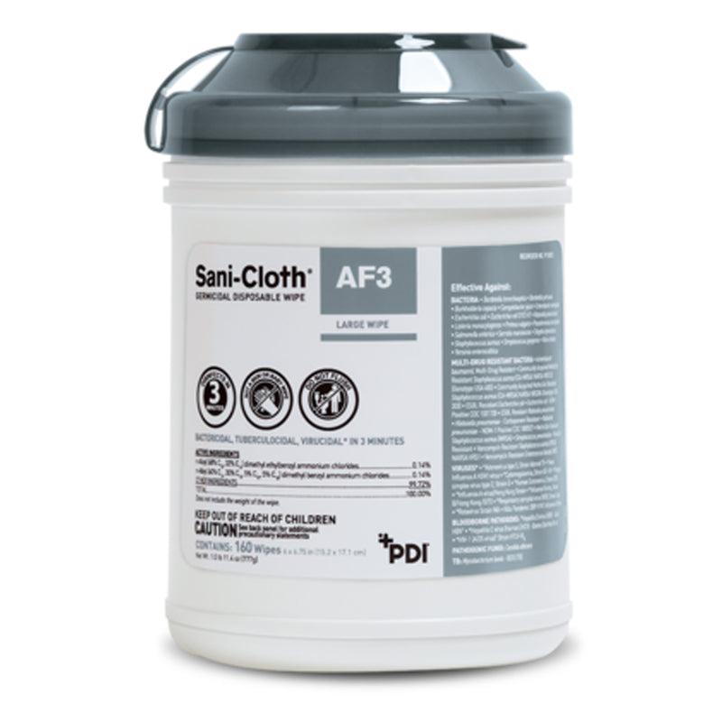 AF3 GERMICIDAL DISPOSABLE WIPE, LARGE, 5" X 8", 50/BX, 10 BX/CS, SOLD AS CASE PDI 106