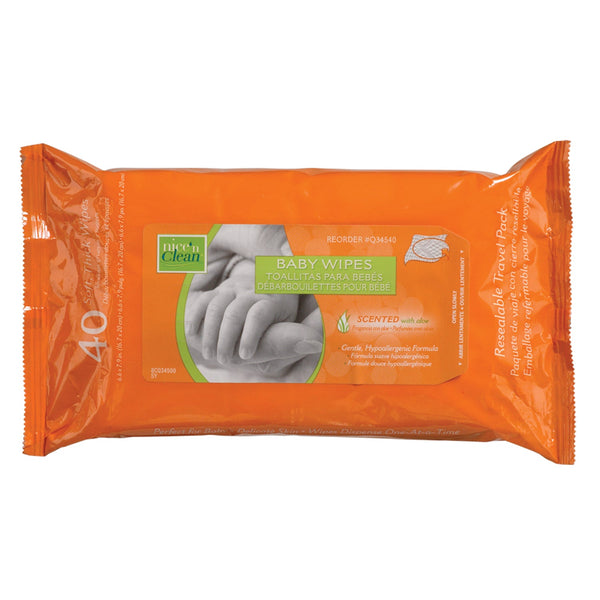 Pdi Nice-N-Clean Baby Wipes Baby Wipe Scented N/C Reseal40/Pk 12Pk/Cs Replaces A70064 -Q34540